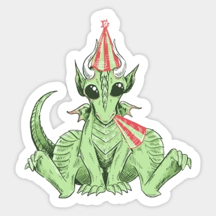 Birthday Dragon Sticker